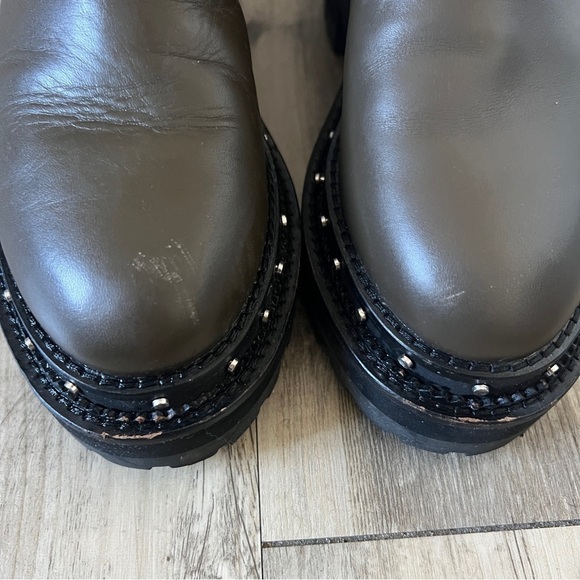 Rebecca Minkoff Nora Studded Chelsea Boot In Olive Green - Picture 7 of 9